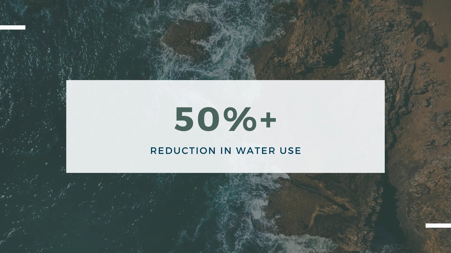 50% reduction in water use when ArableONE™ is applied